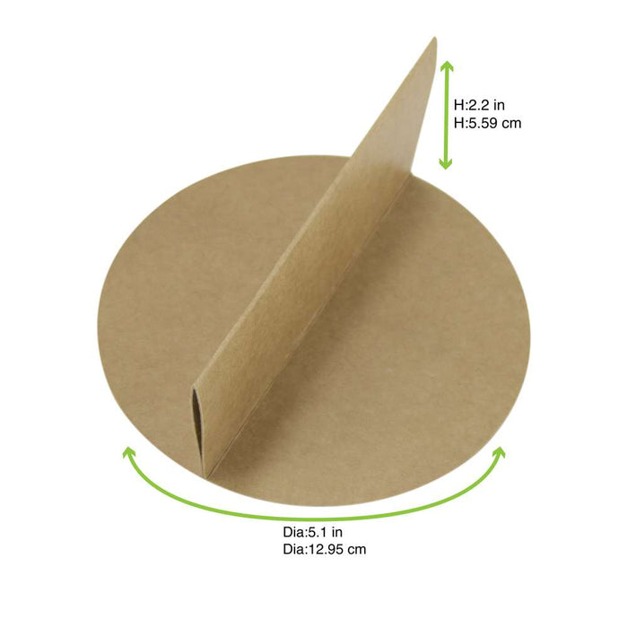 360pcs - Diviseur 2 parties en carton brun - Ø 13 cm - H 6,1 cm