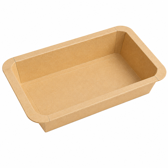 50pcs - Barquette scellable gastronorme 1/3 en carton brun - 1890 ml - 32,5 cm x 17,2 cm x 4,8 cm