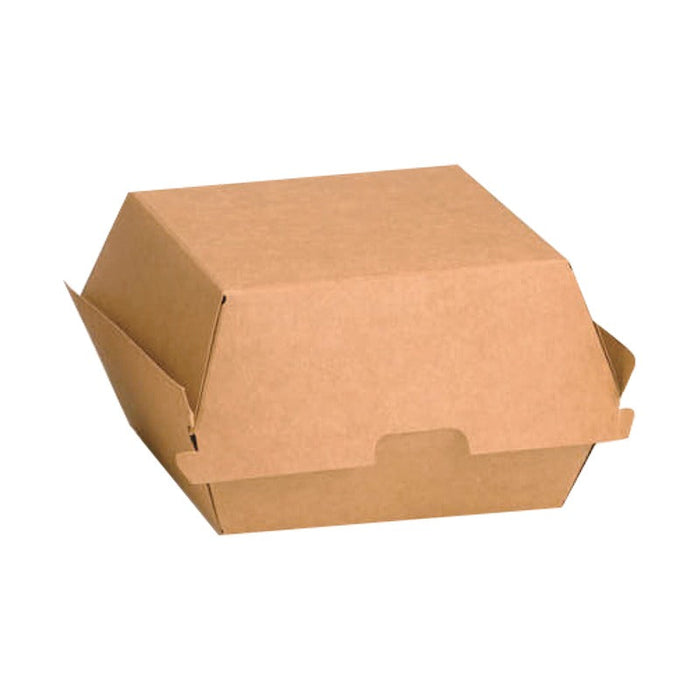 75pcs - Boîte burger carton kraft brun - 11 cm x 10 cm x 8 cm
