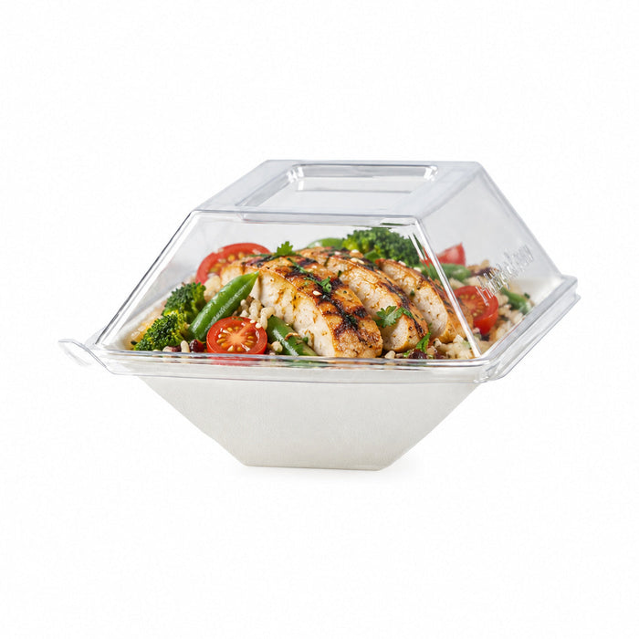 50pcs - Couvercle PET transparent - 13,2 cm x 8,8 cm x 3,3 cm - Compatible avec 210ECOD137, 210ECOD139