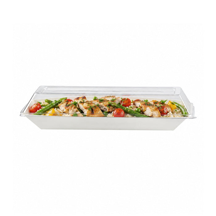 50pcs - 26,2x13,2x3,3cm - Couvercle PET transparent - Compatible avec 210ECOD2614, 210ECOD2614F