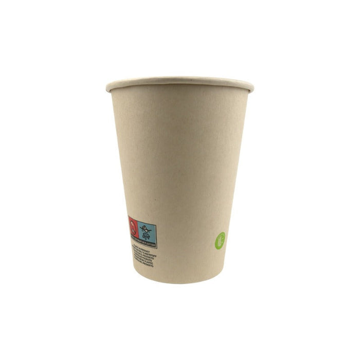 50pcs - Gobelet carton fibre de bambou - 350 ml - Ø 9 cm - H 11 cm
