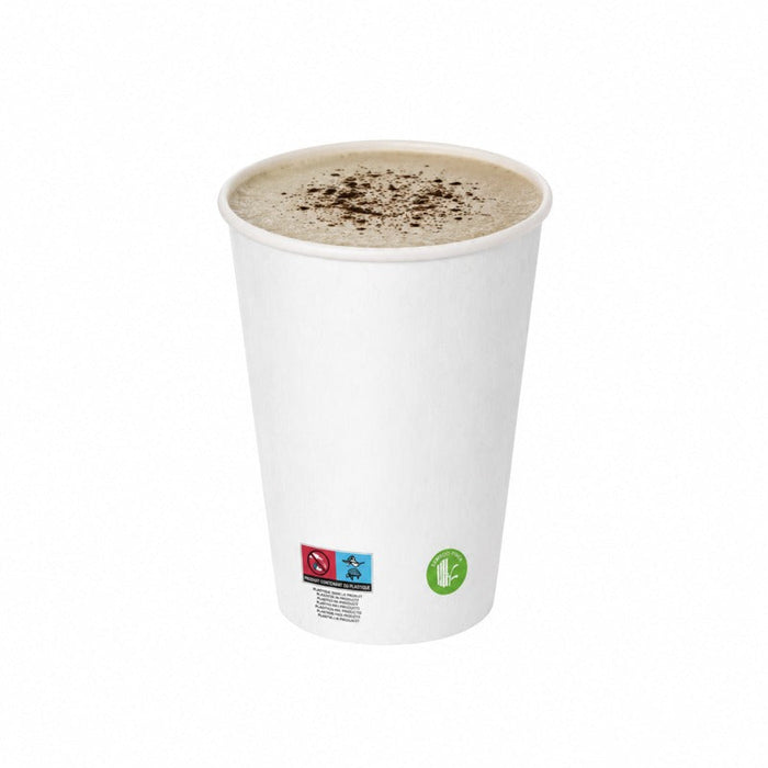 50pcs - Gobelet carton fibre de bambou - 230 ml - Ø 8 cm - H 9,2 cm