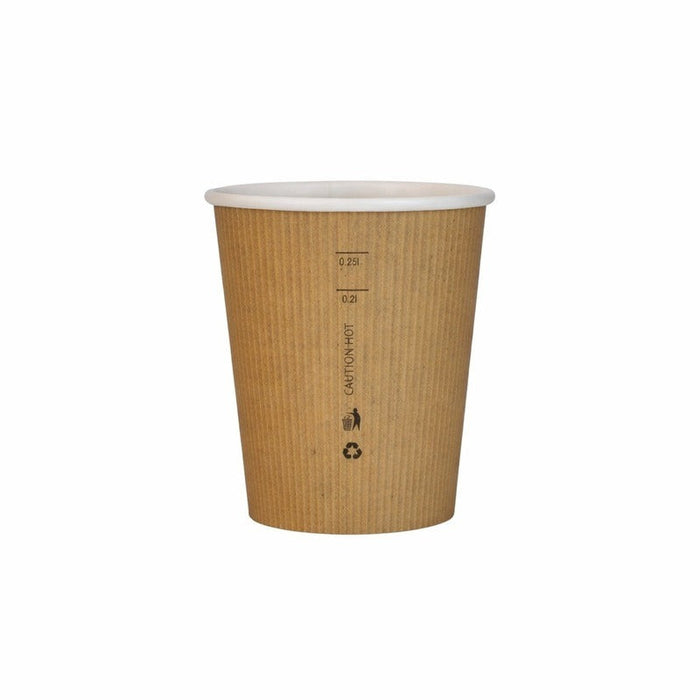 50pcs - Gobelet carton PLA "Nature Cup" - 230 ml - Ø 8 cm - H 9,2 cm