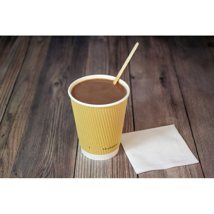 25pcs - Gobelet carton double paroi beige sans plastique "Rippley" - 120 ml - Ø 6,2 cm - H 6,2 cm