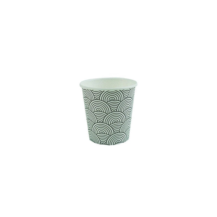 100pcs - Gobelet carton vert d'eau pour distributeur automatique décor "Tokyo" - 120 ml - Ø 6,2 cm - H 6 cm