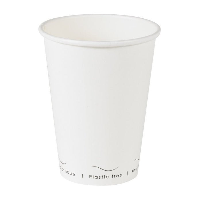 50pcs - Gobelet carton blanc sans plastique "Eden" - 350 ml - Ø 9 cm - H 11 cm