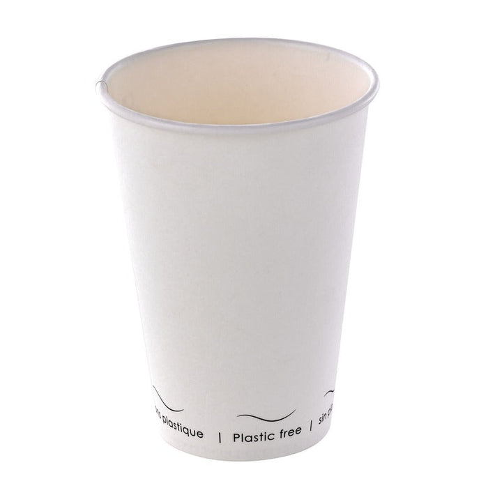 50pcs - Gobelet carton blanc sans plastique "Eden" - 200 ml - Ø 7 cm - H 9,1 cm