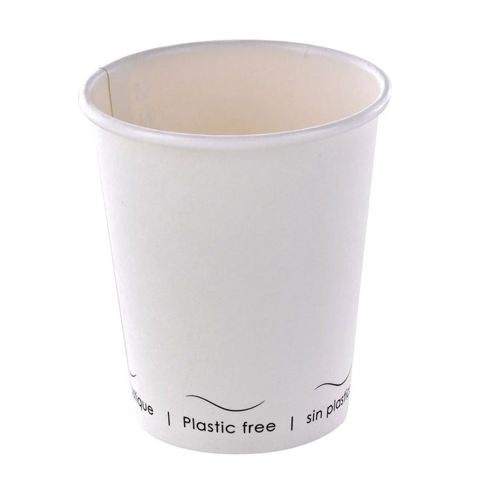 50pcs - Gobelet carton blanc sans plastique "Eden" - 230 ml - Ø 8 cm - H 9,2 cm