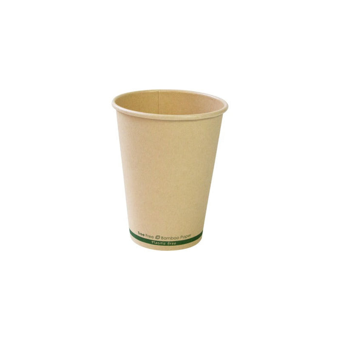 50pcs - Gobelet carton fibre de bambou sans plastique - 350 ml - Ø 9 cm - H 11 cm