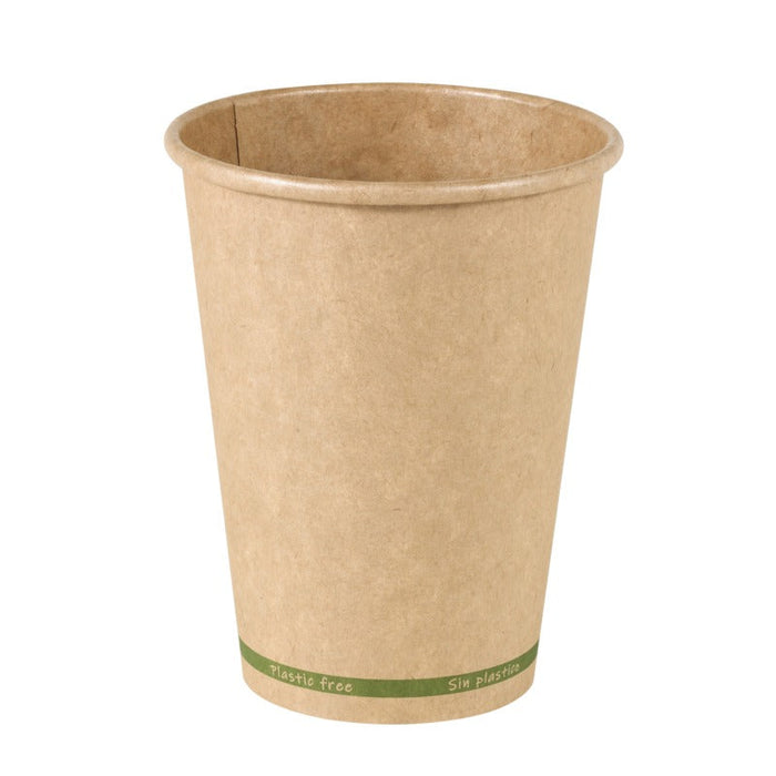 50pcs - Gobelet carton kraft sans plastique "Zen" - 350 ml - Ø 9 cm - H 11 cm