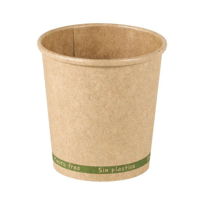 50pcs - Gobelet carton kraft sans plastique "Zen" - 120 ml - Ø 6,2 cm - H 6,2 cm