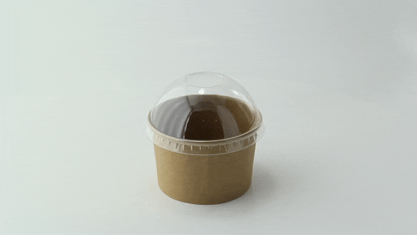100pcs - Couvercle PET transparent dôme - Ø 9 cm