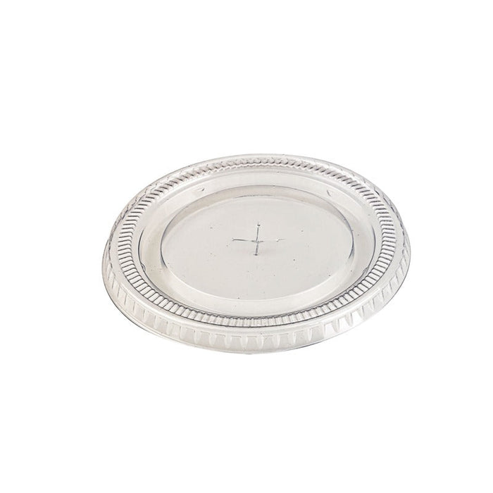 100pcs - Couvercle PET transparent plat avec croisillon - Ø 9,8 cm - Compatible avec 210GKTP20, 210GKTP24, 210SD55, 210SD88