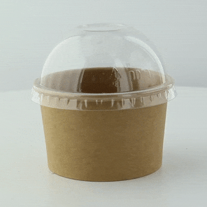 50pcs - Couvercle PET transparent dôme - Ø 7,4 cm - H 3,5 cm