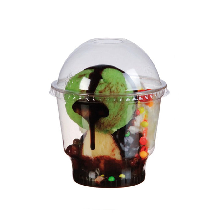 100pcs - Couvercle PET transparent dôme avec trou - Ø 9,8 cm - H 4,5 cm - Compatible avec 210GKTP20, 210GKTP24, 210SD55, 210SD88