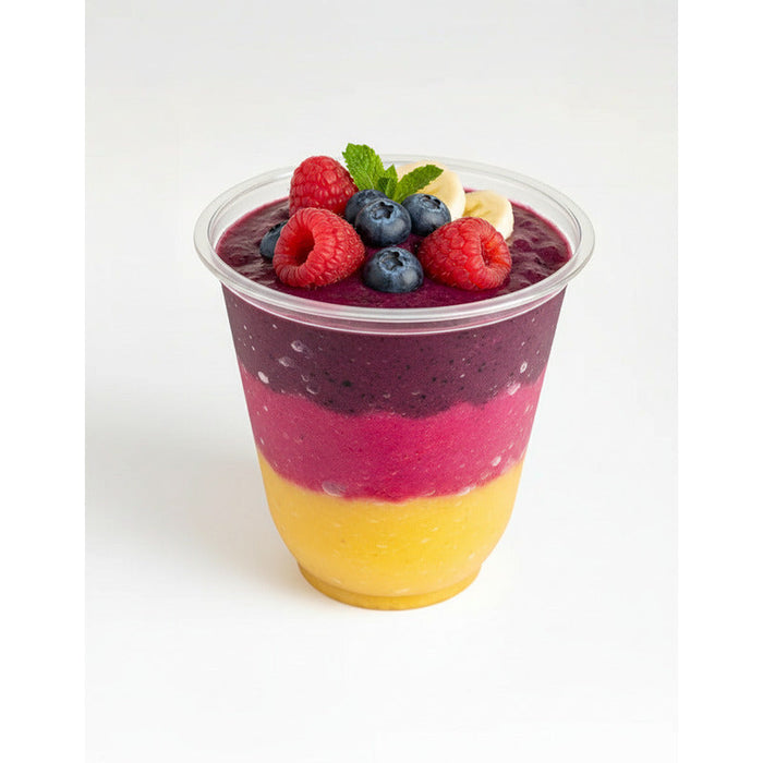 50pcs - Pot à dessert en plastique PET - 500 ml - Ø 9,5 cm - H 11,4 cm