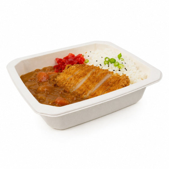 100pcs - Barquette scellable blanche en pulpe laminée PLA "gastronorme" 1/6 - 850 ml - 17,6 cm x 16,2 cm x 4,5 cm