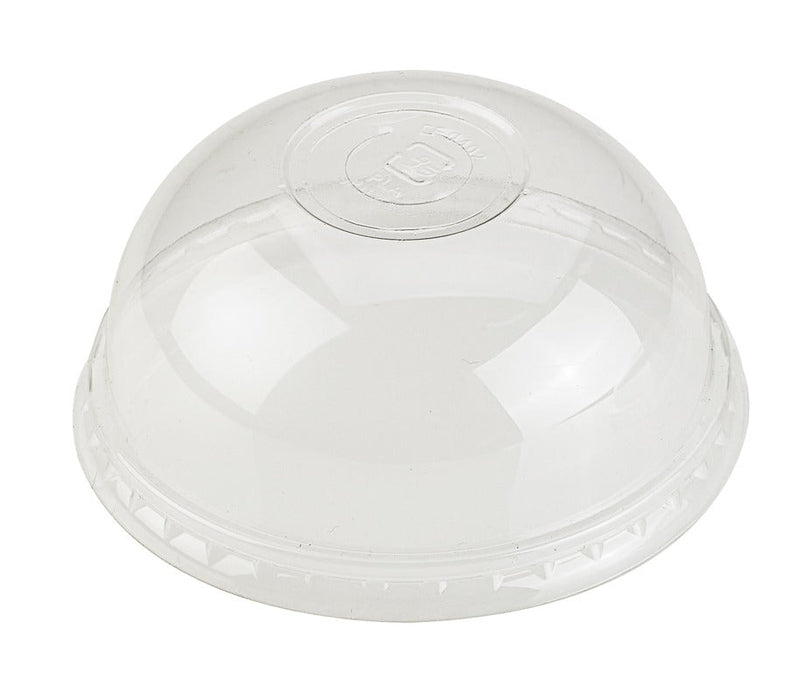 50pcs - Couvercle PLA transparent dôme avec trou - Ø 9,6 cm - H 5 cm