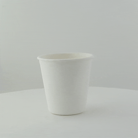 50pcs - Gobelet blanc en pulpe - 370 ml - Ø 9 cm - H 9,2 cm