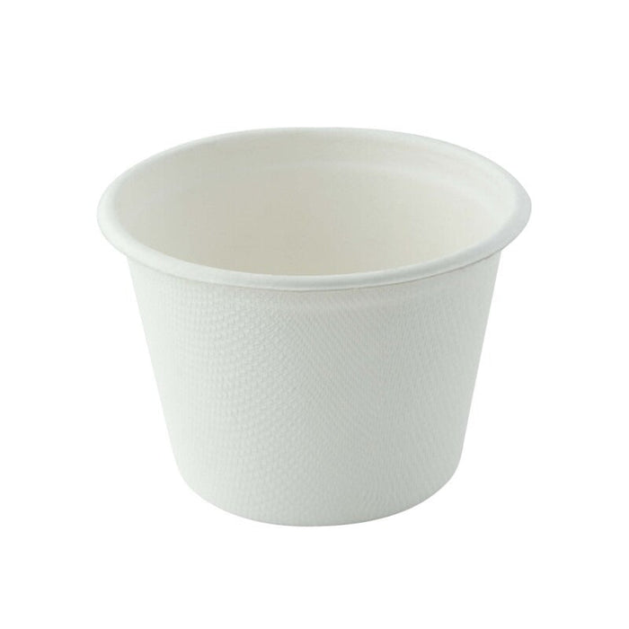 50pcs - Gobelet blanc en pulpe - 133 ml - Ø 7,7 cm - H 5,3 cm
