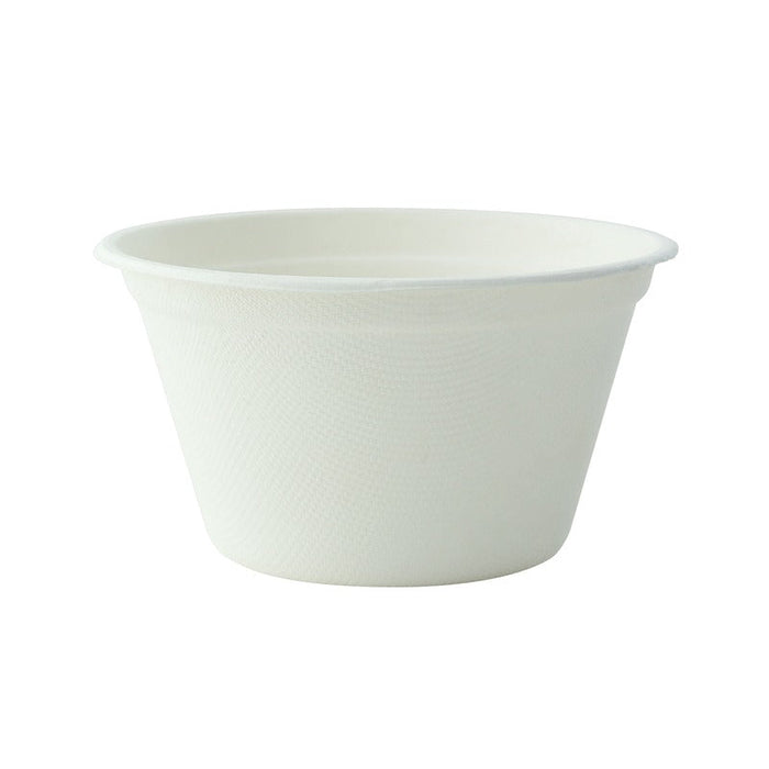 50pcs - Pot à soupe blanc en pulpe - 350 ml - Ø 11,6 cm - H 6,3 cm