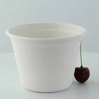 50pcs - Pot à soupe blanc en pulpe - 473 ml - Ø 11,6 cm - H 8,3 cm