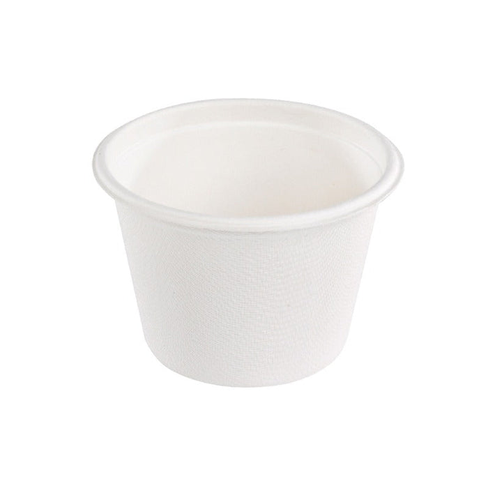 50pcs - Pot à soupe blanc en pulpe - 473 ml - Ø 11,6 cm - H 8,3 cm