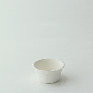 50pcs - Coupelle ronde blanche en pulpe - 60 ml - Ø 6,2 cm - H 3 cm