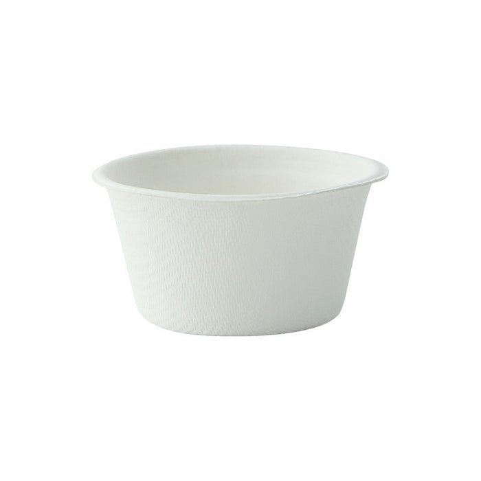 50pcs - Coupelle ronde blanche en pulpe - 60 ml - Ø 6,2 cm - H 3 cm