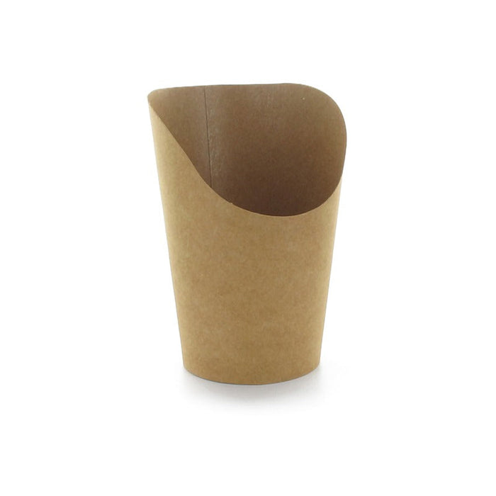 50pcs - Gobelet carton snack brun - 360 ml - Ø 8 cm - H 11,7 cm