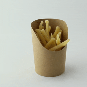50pcs - Gobelet carton snack brun - 230 ml - Ø 8 cm - H 9,8 cm