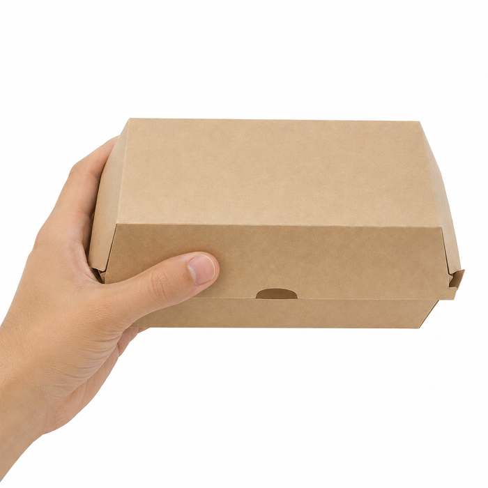 50pcs - Boîte kebab carton kraft taille S - 23,5 cm x 13,7 cm x 8 cm