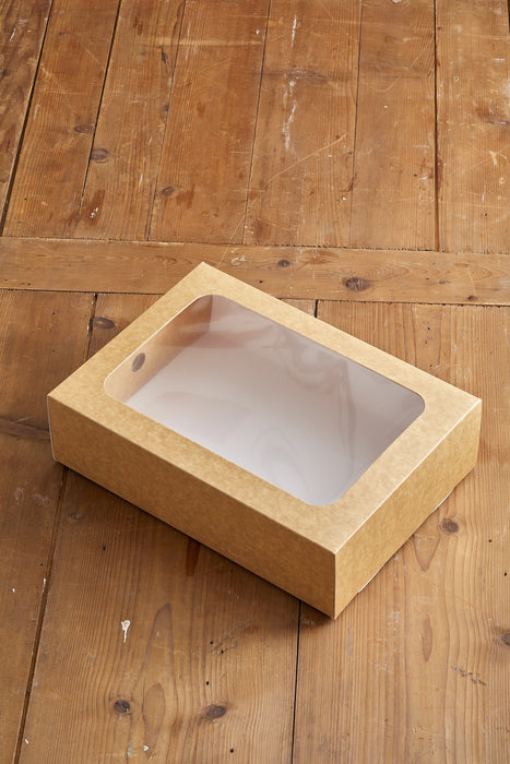 100pcs - Etui carton kraft pour plateau repas - 45,5 cm x 31,1 cm x 8,1 cm