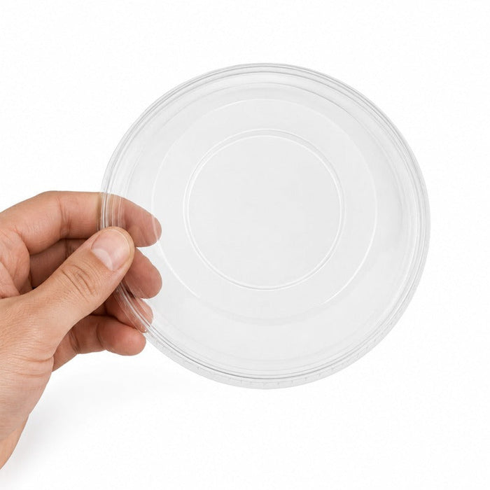 50pcs - Couvercle PET transparent rentrant - Ø 11,7 cm - Compatible avec 210DELI122, 210DELI166, 210DELI33, 210DELI88, 210DELI244