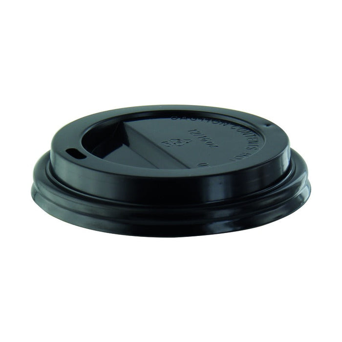 100pcs - Couvercle PS noir dôme avec bec - Ø 9 cm - H 2 cm