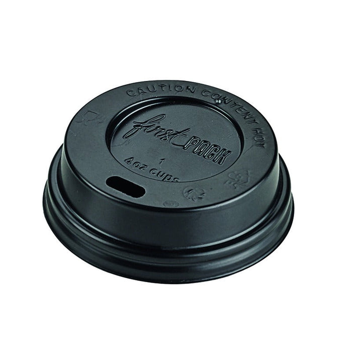 100pcs - Couvercle PS noir dôme avec bec - Ø 6,2 cm - H 2 cm
