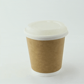 50pcs - Couvercle CPLA blanc dôme avec bec - Ø 9 cm - H 1,9 cm