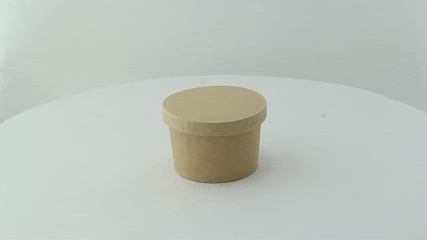 50pcs - Couvercle carton kraft plat - Ø 7,4 cm