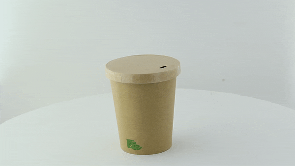 50pcs - Couvercle carton kraft chaud et froid - Ø 8 cm