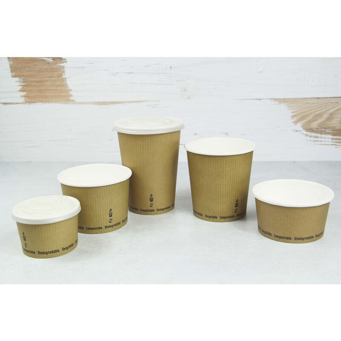50pcs - Couvercle PLA blanc - Ø 11,5 cm - Compatible avec 210PLAS12, 210PLAS16, 210PLAS24, 210PLAS32