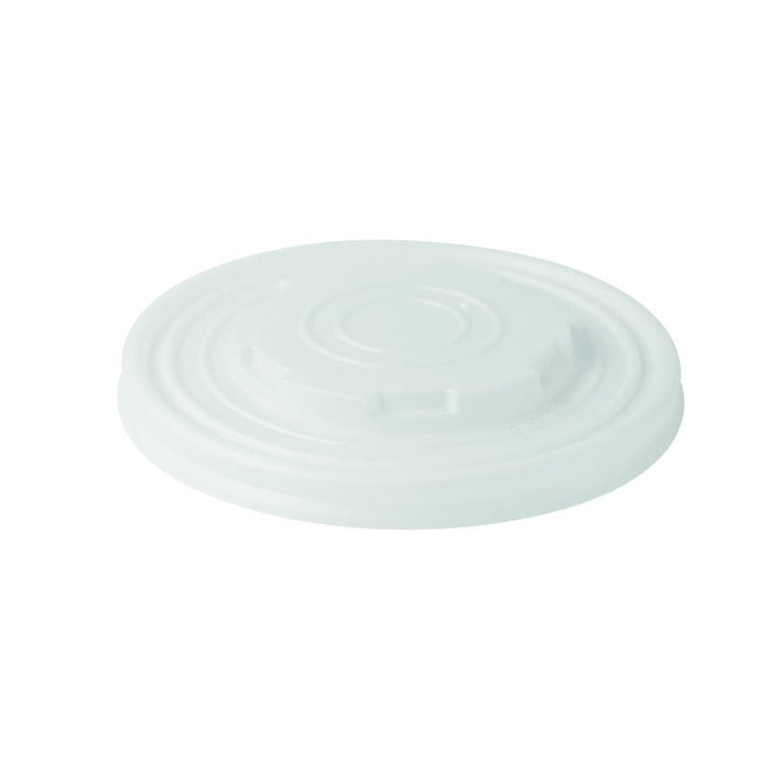50pcs - Couvercle PLA blanc - Ø 11,5 cm - Compatible avec 210PLAS12, 210PLAS16, 210PLAS24, 210PLAS32