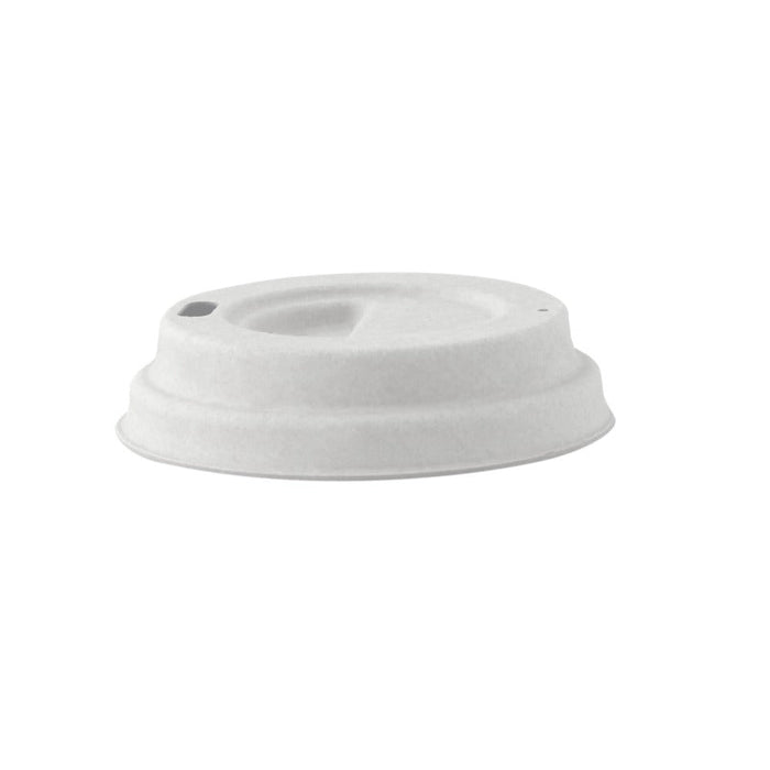100pcs - Couvercle pulpe blanc dôme avec bec - Ø 6,2 cm - H 2,3 cm