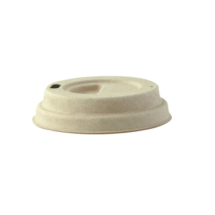 100pcs - Ø6,2cm H2,3cm - Couvercle pulpe brun dôme avec bec