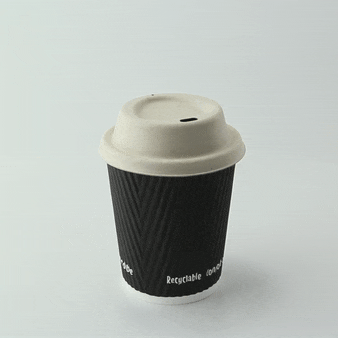 100pcs - Couvercle pulpe brun dôme avec bec - Ø 8,5 cm - H 2,3 cm