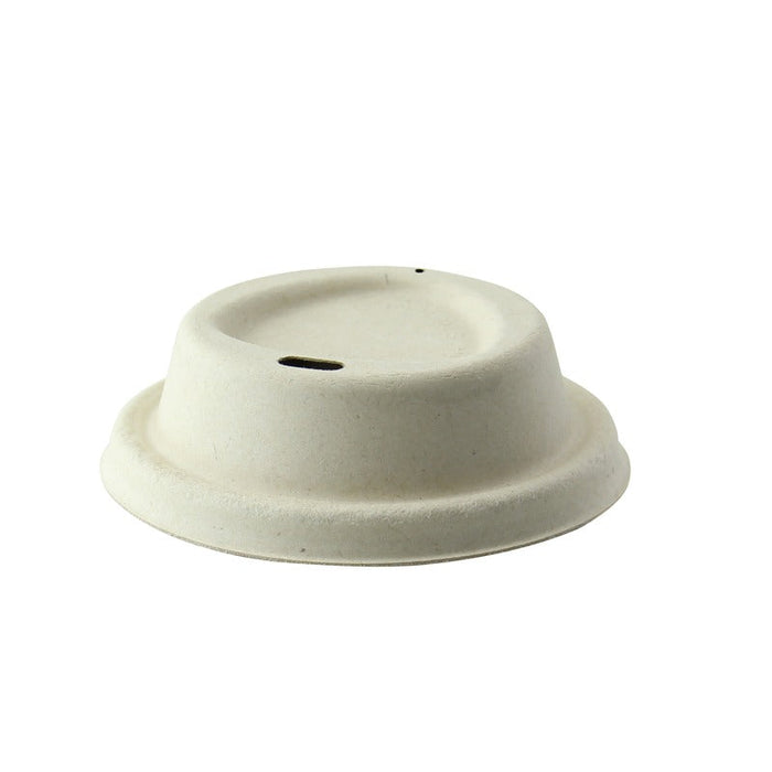100pcs - Couvercle pulpe brun dôme avec bec - Ø 8,5 cm - H 2,3 cm
