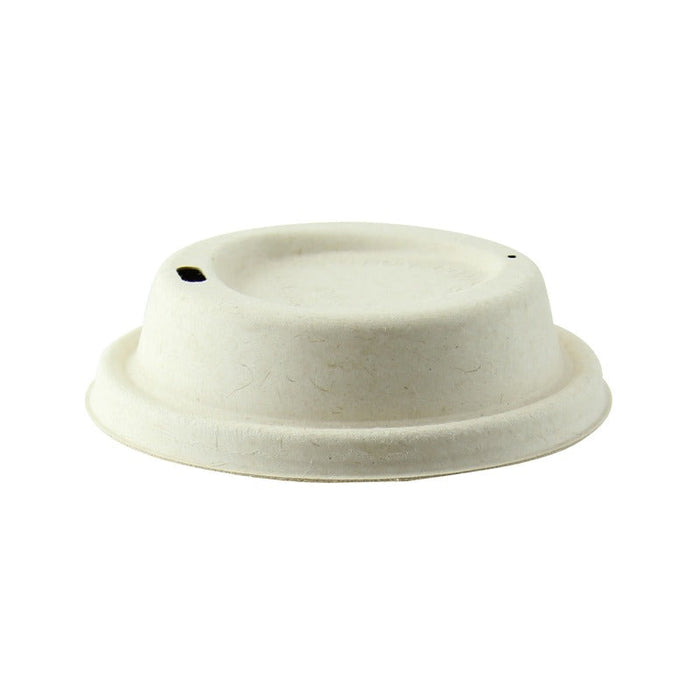 100pcs - Couvercle pulpe brun dôme avec bec - Ø 9,5 cm - H 2,3 cm