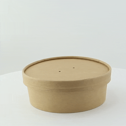 45pcs - Couvercle carton kraft chaud et froid - Ø 15 cm