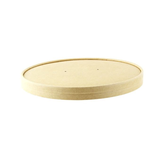 45pcs - Couvercle carton naturel plat perforé pour la vapeur - Ø 18,5 cm