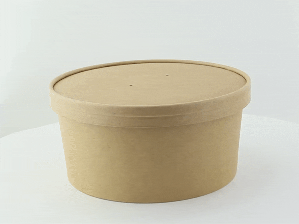 45pcs - Couvercle carton kraft chaud et froid - Ø 18,5 cm